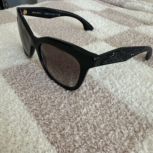 Miu miu black rhinestone sunglasses - Picture 8 of 8